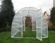 DIY greenhouse made of PVC pipes