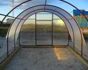 do-it-yourself greenhouse from a profile pipe: photo