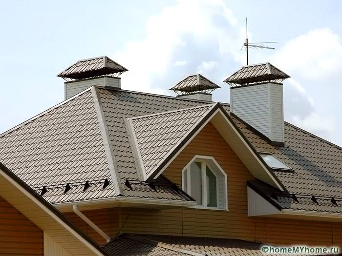 Chimney with multi-slope hood