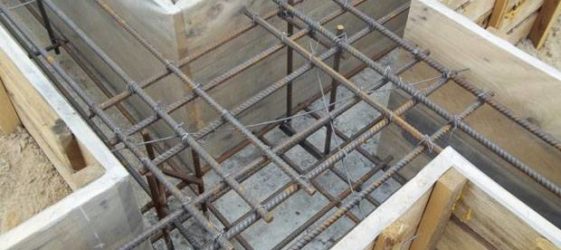 Tying reinforcement for strip foundation