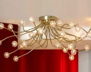 How to hang a chandelier on a stretch ceiling