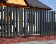 Metal picket fence