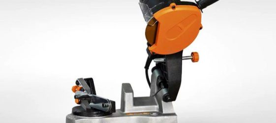 Chainsaw chain sharpening machine