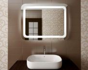 Illuminated bathroom mirror