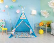 DIY wigwam for children: step by step photo