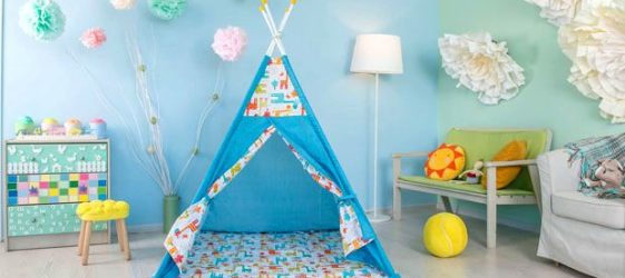 DIY wigwam for children: step by step photo