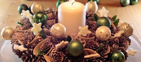 DIY Christmas candlestick