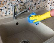 How to clean an artificial stone sink