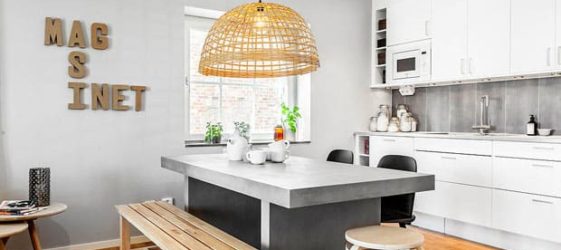 Scandinavian style kitchen: interior, photo