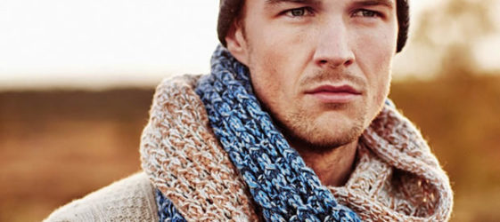 Knitted scarf for men: schemes with descriptions