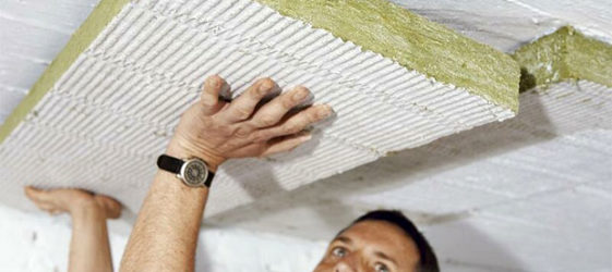 Do-it-yourself ceiling noise insulation in an apartment